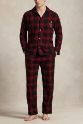 Ralph Lauren pamut pizsama zöld, mintás, 714915985 - burgundia S