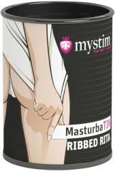 Mystim MasturbaTIN Ribbed Rita - lamellás maszturbátor (fehér) - erotikasziget