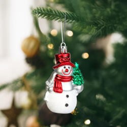  Karácsonyi dekoráció - hóember - akasztható - műanyag - 9 x 5, 5 cm 59753 (59753) - globalsales