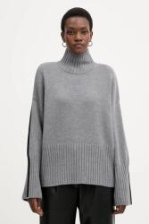 PINKO gyapjú pulóver könnyű, szürke, garbónyakú, 105396 A2PL - szürke S