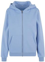 Build Your Brand Puha női cipzáras kapucnis pulóver Fluffy - Világoskék | 2XL (BY290-1000401607)