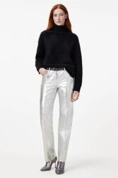 AllSaints bőrnadrág SAIGE - ezüst 36