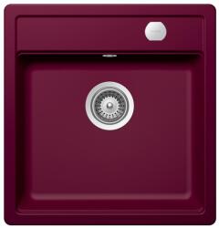 SCHOCK Mono N-100S Cristadur Berry egymedencés gránit mosogató automata dugóemelő, szifonnal, bordó, beépíthető (6426980541786)