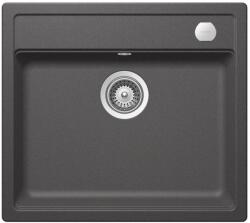 SCHOCK Mono N-100 Cristadur Stone egymedencés gránit mosogató automata dugóemelő, szifonnal, palaszürke, beépíthető (6426495450085)