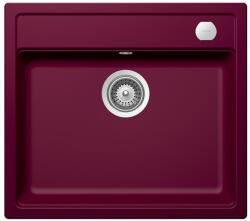 SCHOCK Mono N-100 Cristadur Berry egymedencés gránit mosogató automata dugóemelő, szifonnal, bordó, beépíthető (6426980541816)