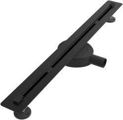 Gamma Proline lineáris padlóösszefolyó 80 cm, fekete, beépíthető (OLPL-800bk)