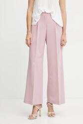 Liu Jo nadrág női, rózsaszín, magas derekú széles, WA5370. T1811 - rózsaszín 36