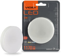 Videx GX53 LED izzó spotlámpa 12W = 82W 1170lm 4000K semleges 140° Videx (VIDLED1455)