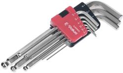 E-Value 9 darabos közepesen hosszú gömbvégű imbuszkulcs készlet - ELBW09ISL