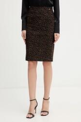 Guess szoknya CRETA barna, midi, ceruza fazonú, W5BD84 W2362 - barna L