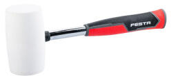 FESTA Gumikalapács fehér fém nyéllel d65mm Festa (87-19294)