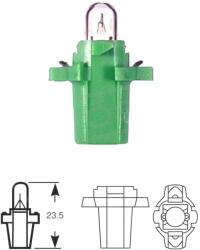  Műszerfal izzó 12V 2W B8, 7d zöld