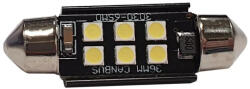  LED izzó 24V szofita 6 SMD LED 36mm fehér CANBUS