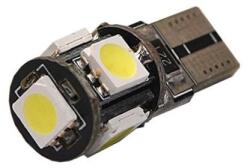 LED izzó 12V T10 5SMD LED fehér CANBUS