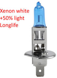  Halogén izzó H1 xenon fehér 12V 55W +50% Longlife