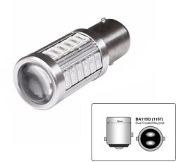  LED izzó 12V BAY15d 33SMD piros 21/5W CANBUS