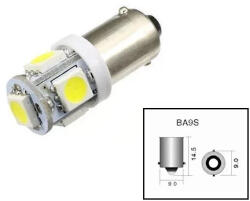  LED izzó 12V BA9s 5 SMD LED fehér
