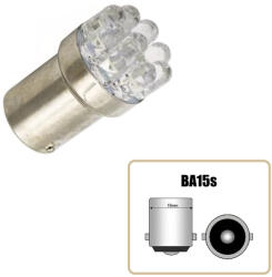  LED izzó 24V BA15s 9 LED fehér