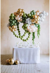 PartyDeco S. r. o Erős lufi, latex, 30 cm 100 db, alabástrom