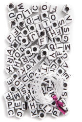  DP Craft Fűzőgyöngy Műanyag Fehér Betűk 40 gramm (GRKO019)