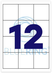BLUERING Etikett címke, 70x67, 7mm, 100 lap, 12 címke/lap Bluering® - delfinbuvar
