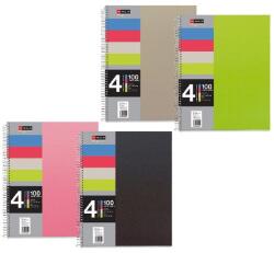 Miquelrius A5 4x25lapos PP vonalas színes spirálfüzet (A15240021)