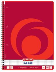 Herlitz College A4 80lapos lefűzhető kockás spirálfüzet (00306456)