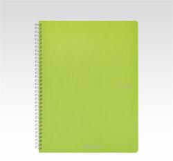 Fedrigoni Ecoqua A4 70lapos világoszöld vonalas spirálfüzet (19290207)