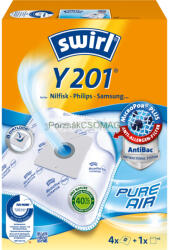 Melitta Porzsák SWIRL Y201 4db/csomag + 1db mikroszűrő, Antiallergén, mikroszálas