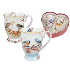 CARMANI Madaras porcelán bögre szett 280 ml - 2 személyes - szív díszdobozban (IMO-CHH-840-0205)