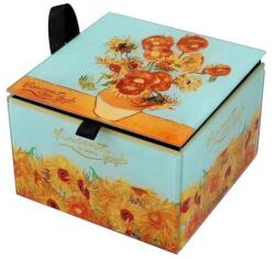 CARMANI Van Gogh Napraforgók üveg ékszertartó doboz - 10x7x10 cm (VR-195-9031)