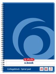 Herlitz College A5 80lapos lefűzhető vonalas spirálfüzet (00297515)