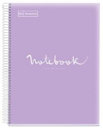 Miquelrius Emotions A5 PP 120 lapos levendula kockás spirálfüzet (46104)