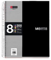 Miquelrius A4 8x25lapos vonalas fekete spirálfüzet (A15246281)