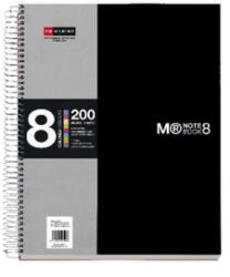 Miquelrius A5 8x25lapos kockás fekete spirálfüzet (A15246227) - oneclick