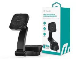 DEVIA ST398735 Smart Series Magnetic 15W műszerfalra/szélvédőre helyezhető fekete vezeték nélküli autós töltő/tartó (ST398735) - oneclick