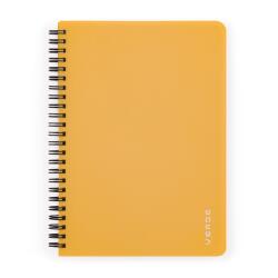 Verde A5 60 lapos PP sárga vonalas spirálfüzet (8-870)