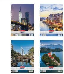 Herlitz City A4 70 lap kockás spirálfüzet (400201445)