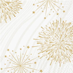 DUNI szalvéta 3 rétegű 33x33 Sparkly WHITE 50 db/cs