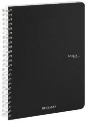 Fedrigoni Ecoqua A5 70lapos fekete kockás spirálfüzet (19148109)