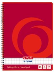 Herlitz College A5 80lapos lefűzhető kockás spirálfüzet (00297531)