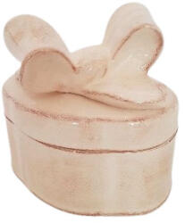 Vanilia Kerámia Romantikus natúr doboz ovál, kerámia, kézzel festett-15, 5x11, 5x15cm (V-K-27-15)