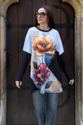 FashionLand BLUZA OVERSIZED CU BUZUNAR APLICAT MACI TALIE UNICA Multicolora