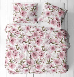  3 részes pamut ágynemű huzat szett - 140x200 cm / cseresznyevirág mintás ágynemű