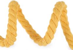 Fashion Sodrott zsinór, Ø10mm, 100% pamut, 5m, 510393, mustár