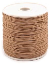 Fashion Poliészter zsinór ékszerkészítéshez, karkötőkhöz, Ø0, 5mm, 90m, 310113, bézs