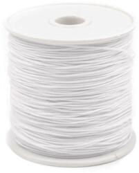 Fashion Poliészter zsinór ékszerkészítéshez, karkötőkhöz, Ø0, 5mm, 90m, 310113, fehér