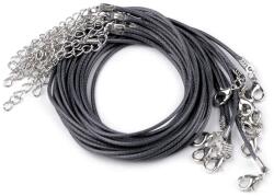 Fashion Nyakék zsinór, sodrott, delfinkapoccsal, 45cm, 130954, sötétszürke