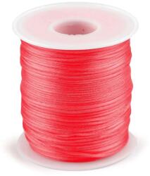 Fashion Szatén zsinór ékszerkészítéshez, karkötőkhöz, Ø1mm, 10m, 310187, korall