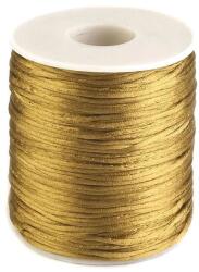 Fashion Szatén zsinór ékszerkészítéshez, karkötőkhöz, Ø1mm, 10m, 310187, arany